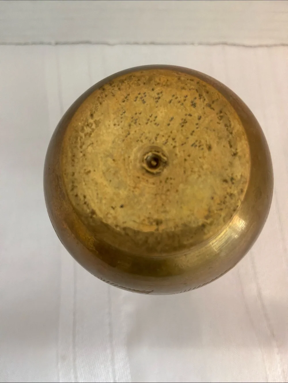 Brass Etched Bud Vase - Antique Finish